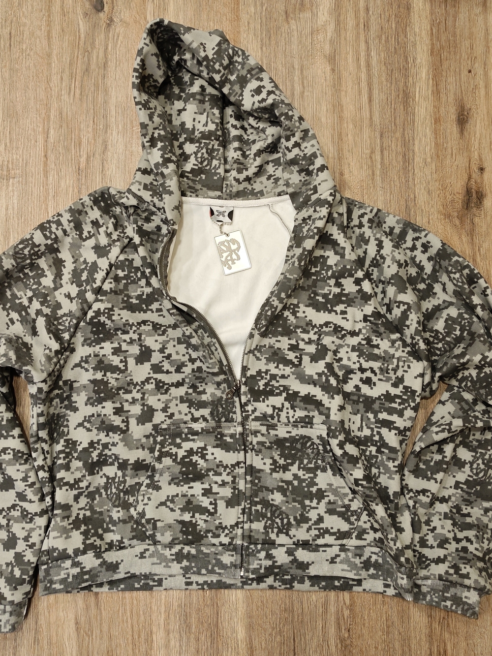 Mertra Gray Digital Camo Hoodie with Tag. New
